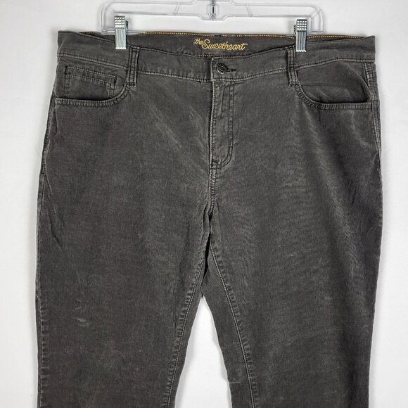 2 for $30 Old Navy Corduroy Pants Sweatheart 16 Regular Gray Straight Leg - Picture 2 of 10